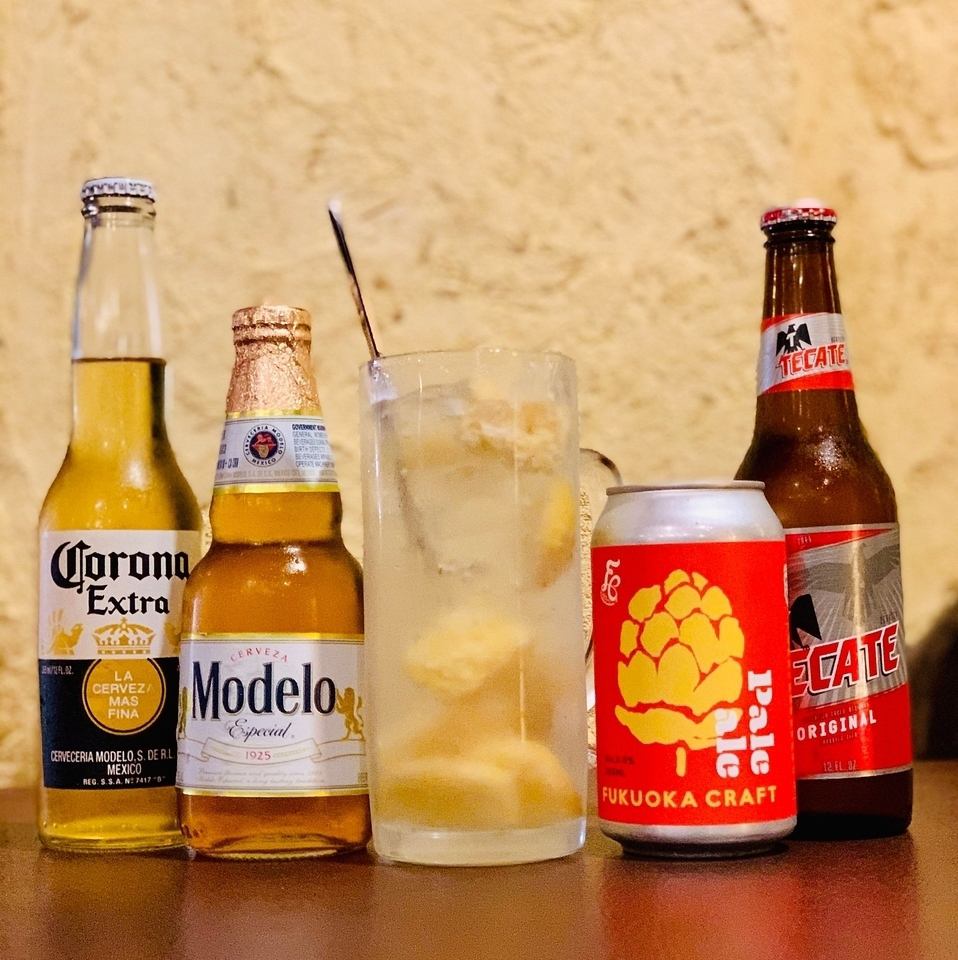 クラフトビール、メキシコビール多数ご用意！飲み比べもオススメ