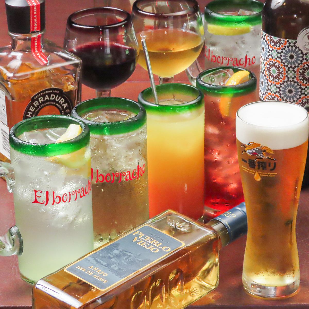 生ビール・ハイボール・ワイン・カクテル・ソフトドリンク等豊富
