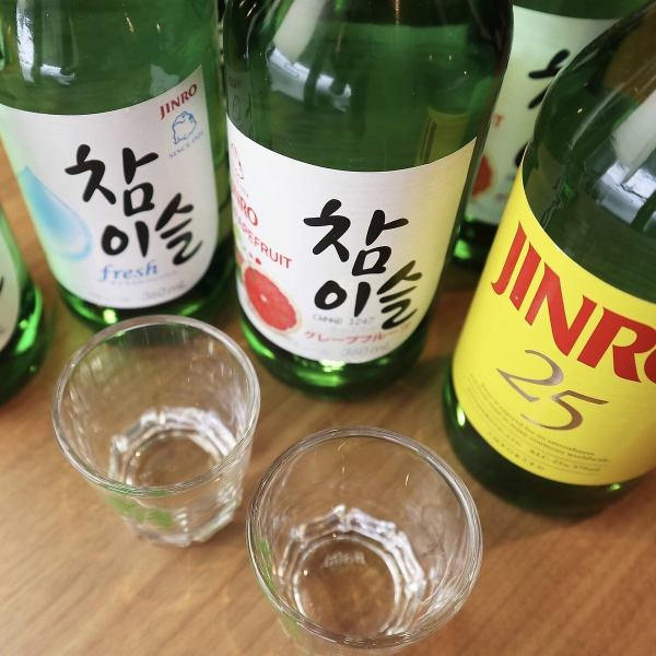 《豊富なドリンクも自慢◎》定番のマッコリはもちろん、韓国で大人気のチャミソルもご用意♪