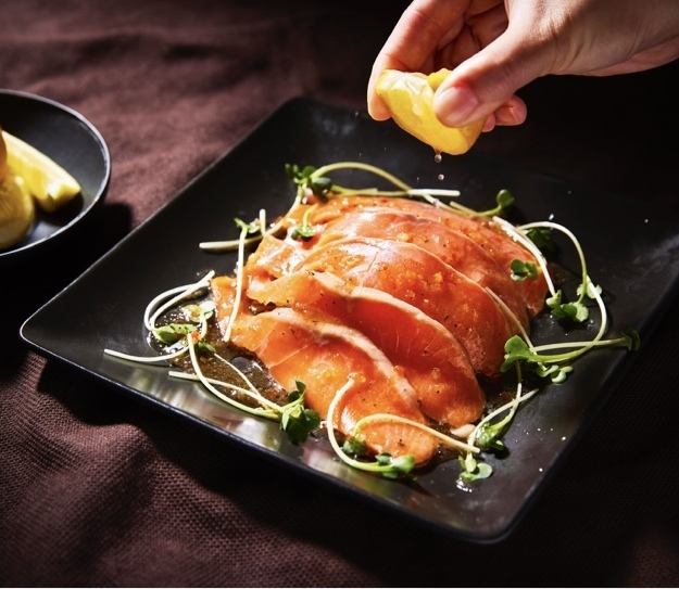 三文鱼生牛肉片