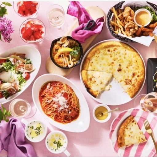酒水无限畅饮！！☆娃娃脸套餐☆7道菜4,620日元（含税）♪【需提前一天预约/限时120分钟】