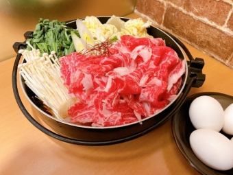 メインに「新鮮魚のしゃぶしゃぶ」or「牛もつ鍋」or「牛のすき焼きorしゃぶしゃぶ」2H飲放8品