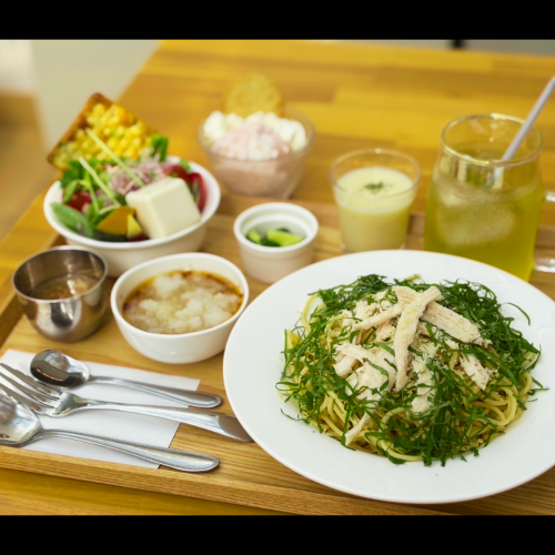 ささみと大葉の冷製パスタセット