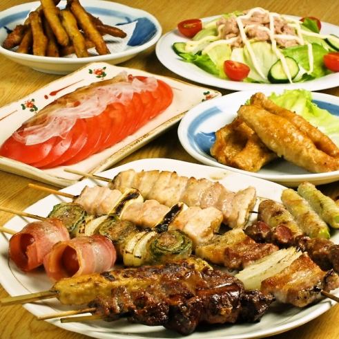 5 minutes on foot from Hiratsuka North Exit.A shop where you can enjoy authentic `` Kushiyaki (starting from 260 JPY) '' baked by craftsmen!