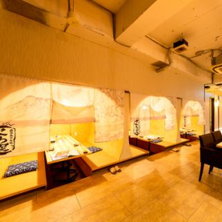 Relax in a Japanese-style space ◎ It is a recommended seat for small-group banquets such as drinking parties and girls-only gatherings! Enjoy the special shochu and specialty dishes in a completely private room where you can relax and relax!