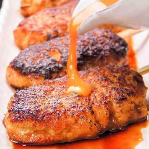 Black pork hamburg steak iron plate