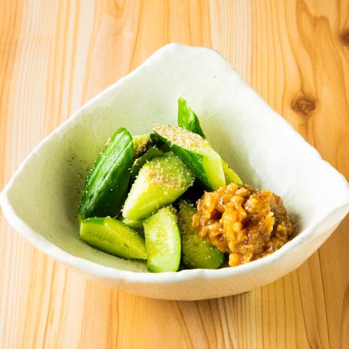 Pork miso cucumber