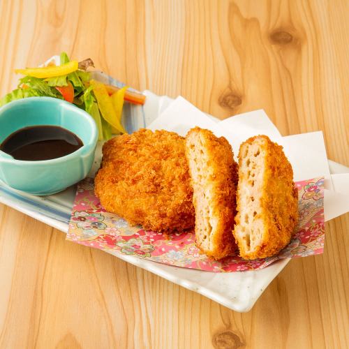 Black pork minced cutlet (2 pieces)