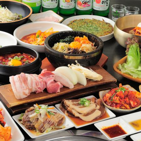 [正宗韓國料理♪]從引以為豪的五花肉到精緻的菜餚