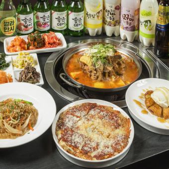 【2小时无限畅饮♪+火锅套餐选择】5种火锅任选（共6道菜品）5,500日元