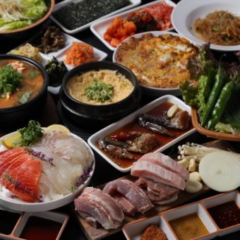 [Limited to the main store!] Popular♪ Haeundae course that includes ganjang and samgyeopsal!! 4,500 yen