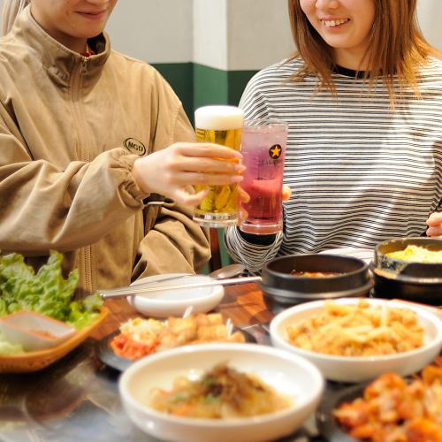 【新女性派对套餐！！】我们准备了可以享受您选择的主菜和必看的韩国菜单的套餐♪