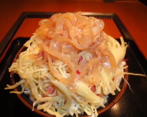 クラゲもんじゃ＋そば