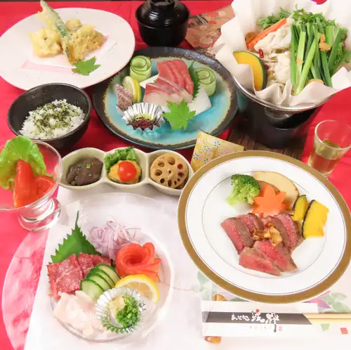 Just a 2-minute walk from Kumamoto Station! A luxurious banquet featuring seasonal ingredients.