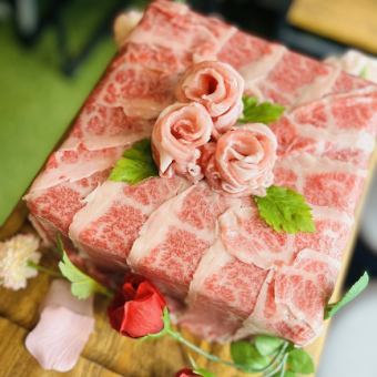 [150 minutes all-you-can-drink included] 3 popular courses [Main: Beef tongue & Japanese black beef & Mochi pork] Shabu-shabu or Sukiyaki