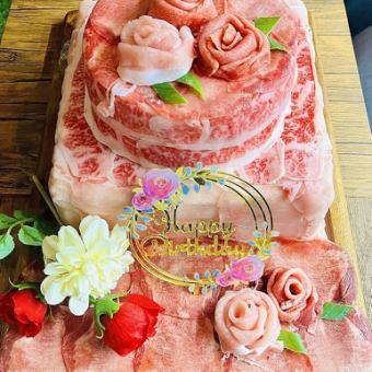 [Includes 1 drink] Beef tongue shabu and Japanese black beef sukiyaki at the same time! Free meat cake presentation and Korean macarons included