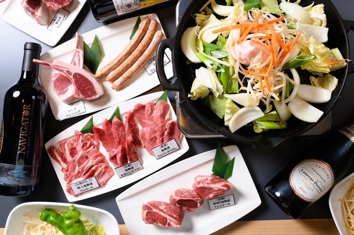 6種ジンギスカン食べ放題！生ビール込90分食べ飲み放題5500円→5000円