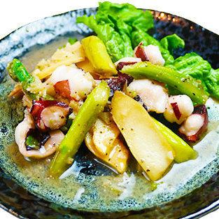 Stir-fried Izumi Octopus with Garlic Butter