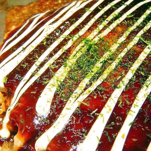 Healthy okonomiyaki using carefully selected fresh cabbage