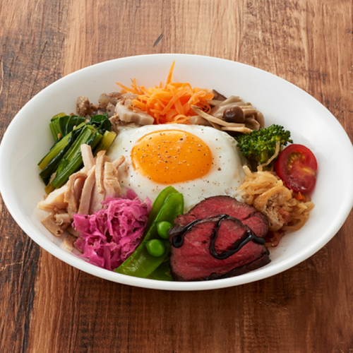 Milanese bibimbap with plenty of vegetables