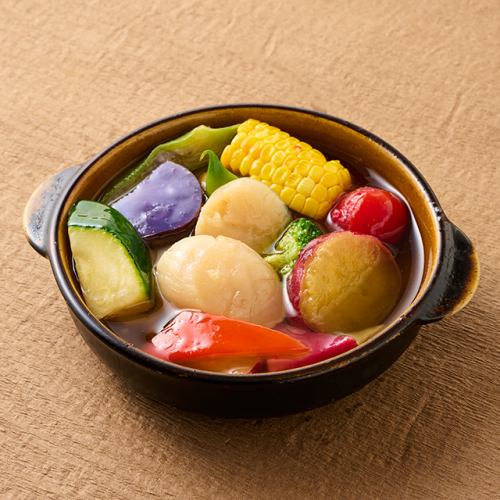 帆立のアヒージョ