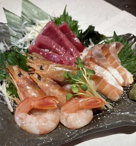 本日の旬魚三種盛り合わせ