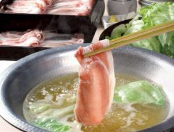 Domestic pork and lettuce shabu-shabu with ginger