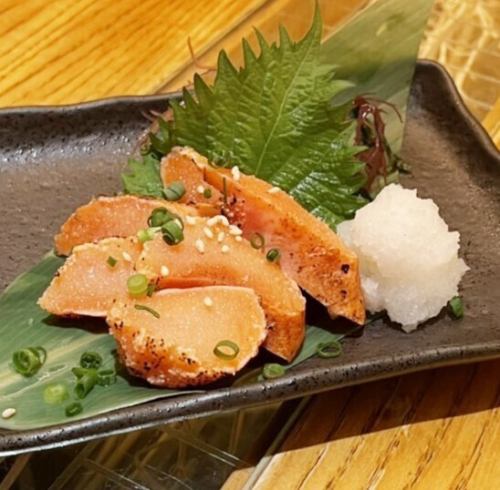 Grilled spicy cod roe
