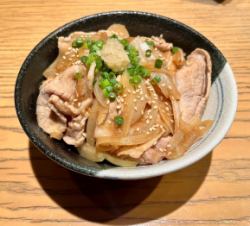 Pork onion and ginger rice bowl