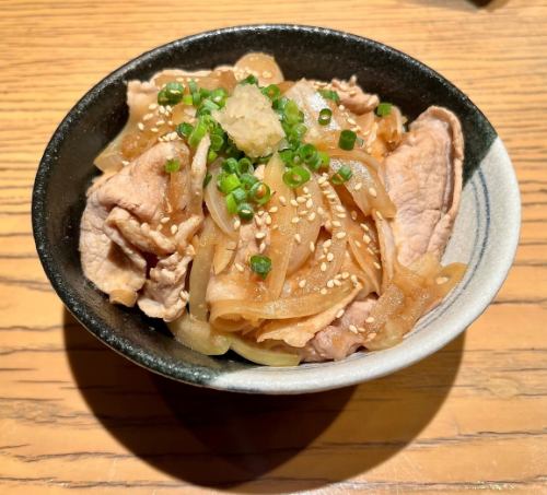 Pork onion and ginger rice bowl