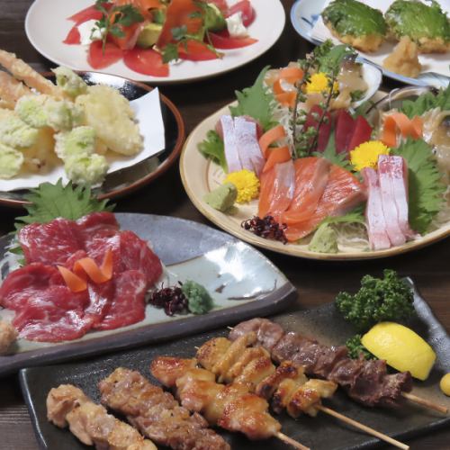 【3000円(税込)～】極上馬刺しや手造りさつま揚げを堪能。店主厳選の旬を味わう宴会コース
