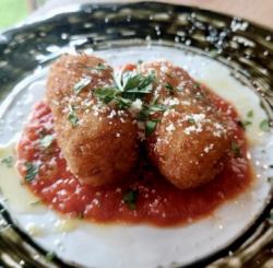 Risotto Croquettes with Tomato Sauce