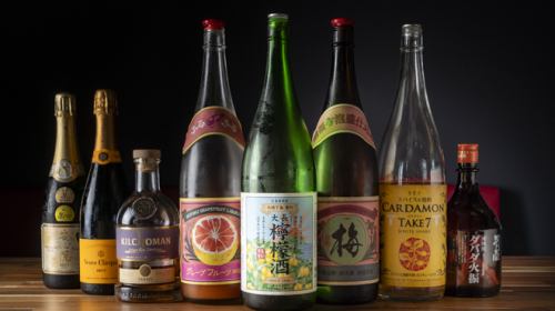 日本酒以外も多種多様なお酒あります