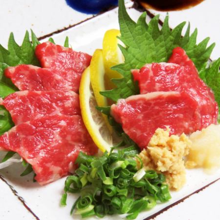 Finest fillet horse sashimi