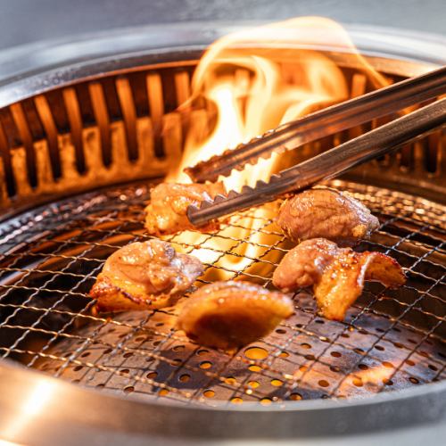 無煙ロースターで焼く、ジューシーな焼く鳥♪