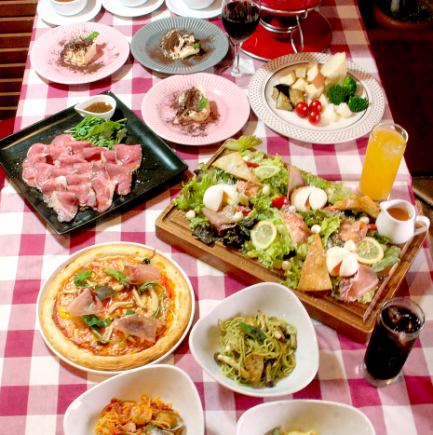 [Dinner] Buono Course ☆ Salad, fresh pasta, meat dish + dessert *Reservation by phone by 12:00 the day before is required