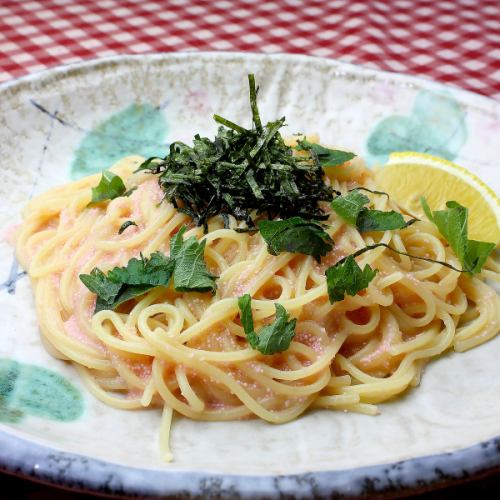 Mentaiko or cod roe spaghetti