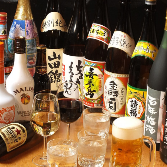 飲み放は常時80種類以上！単品飲み放題もございます！