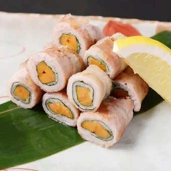 ごぼう漬物豚しそ巻き
