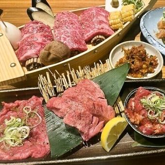 【4名様~】1ランク上のお肉で贅沢に!ブランド和牛厳選部位5種や肉寿司など全13品7000円(税込)