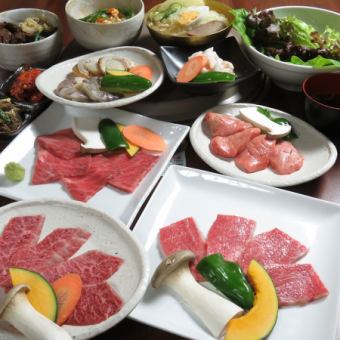 Sansuien's signature high-quality course ♪ 9 dishes including premium tongue, premium skirt steak, and premium grilled pork ☆ 6,500 yen (weekdays)
