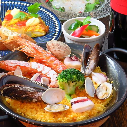 [Reservations only] Paella course ☆ <5 dishes + 2 hours all-you-can-drink>