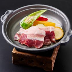 夏野菜と国産豚の鉄板焼