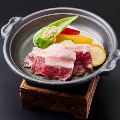 夏野菜と国産豚の鉄板焼
