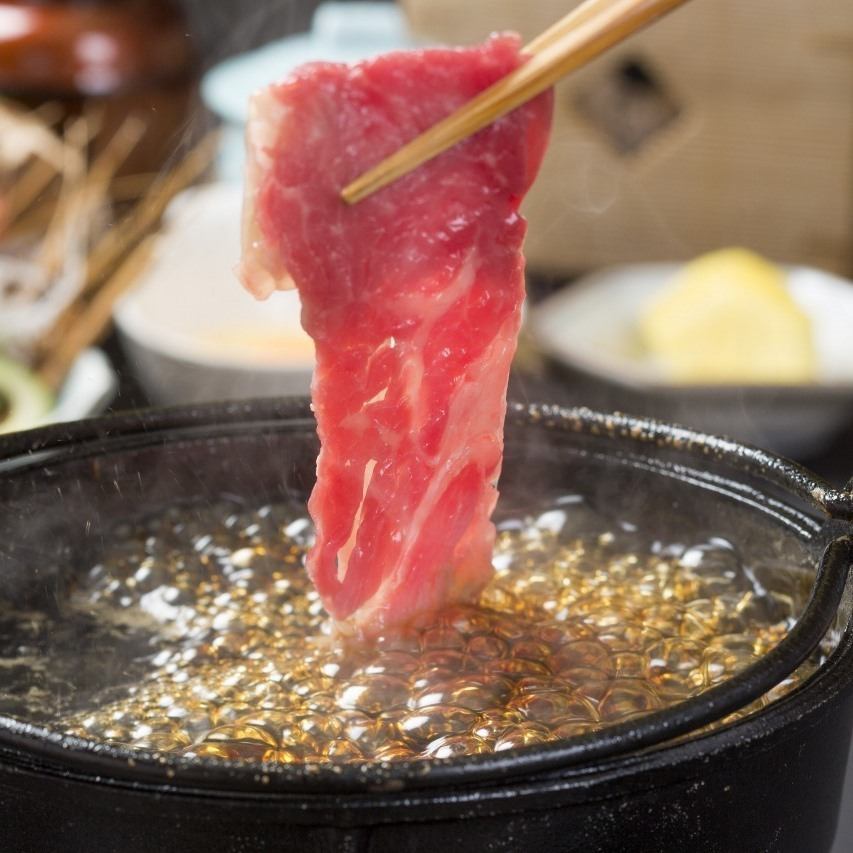 大事な日は少し豪華に石川県のブランド牛「能登牛」のすき焼を。