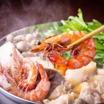 【寄せ鍋コース】お造り盛り合わせや唐揚げor天ぷらなど含む全7品5500円(税込)