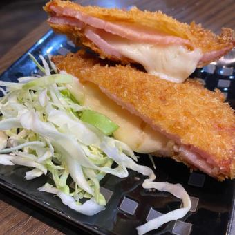 Thick sliced cheese hamukatsu