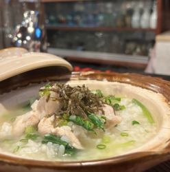 鶏と小松菜の雑炊