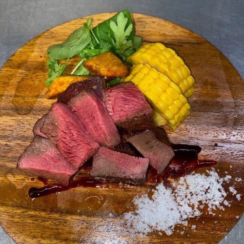 蝦夷鹿肉の炭火焼