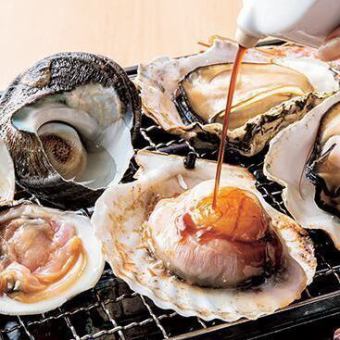 【贅沢】浜焼きコース！刺身/浜焼き等7品[120分飲放] 5500円(税込)